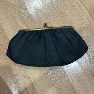 Vintage black gold frame handbag